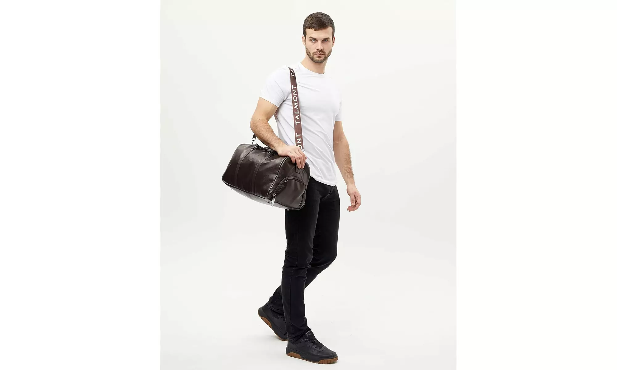 Talmont Faux Leather Weekender Duffle Bag with Shoe Pocket