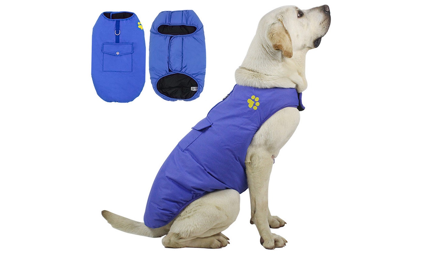 Winter Waterproof Dog Vest Coats Jackets,Warm Reversible Outwear for Dogs