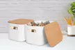NewHome Stackable Storage Bins with Bamboo Lids Plastic Containers (2-Pack) - Second Medium