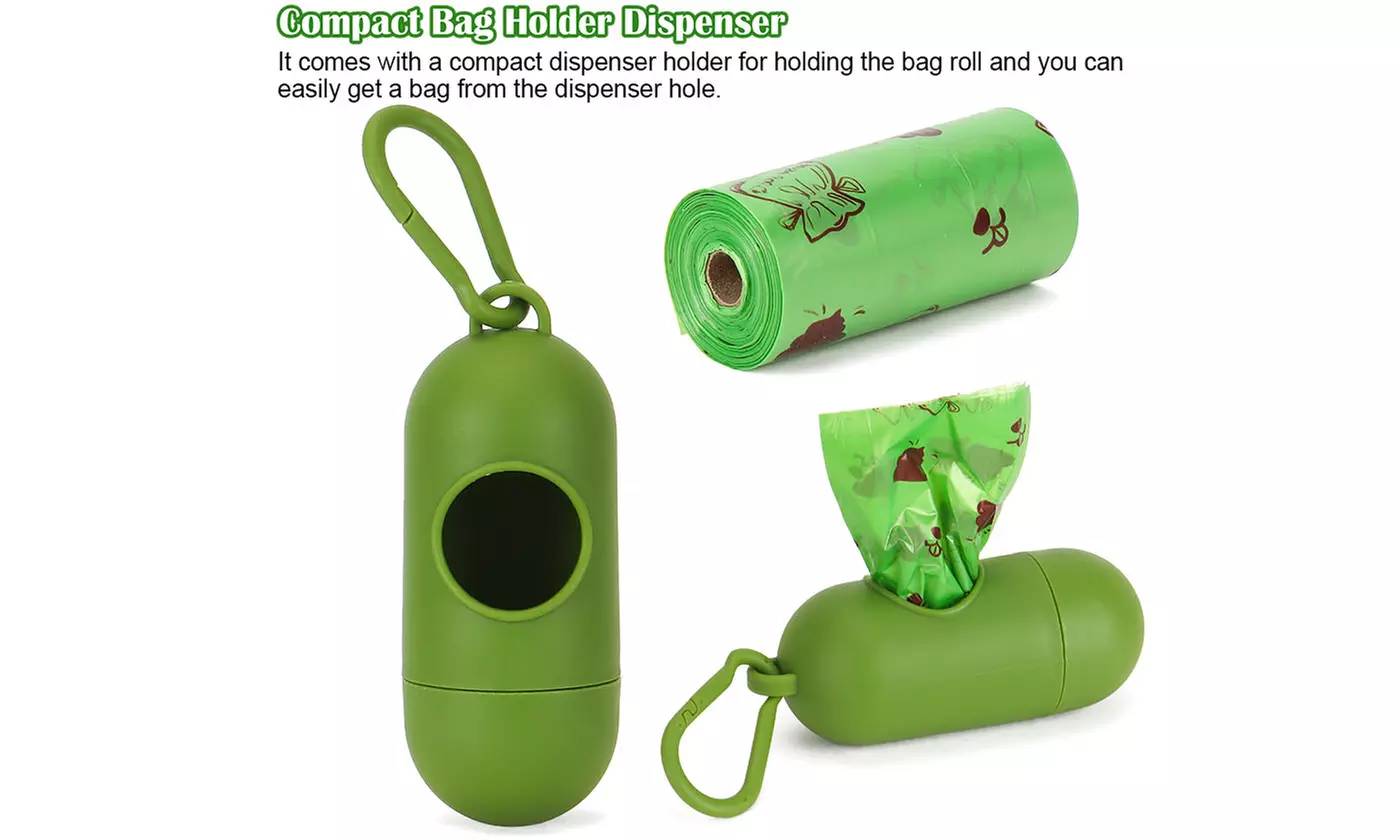 180 Count Dog Biodegradable Poop Waste Bags with Dispenser