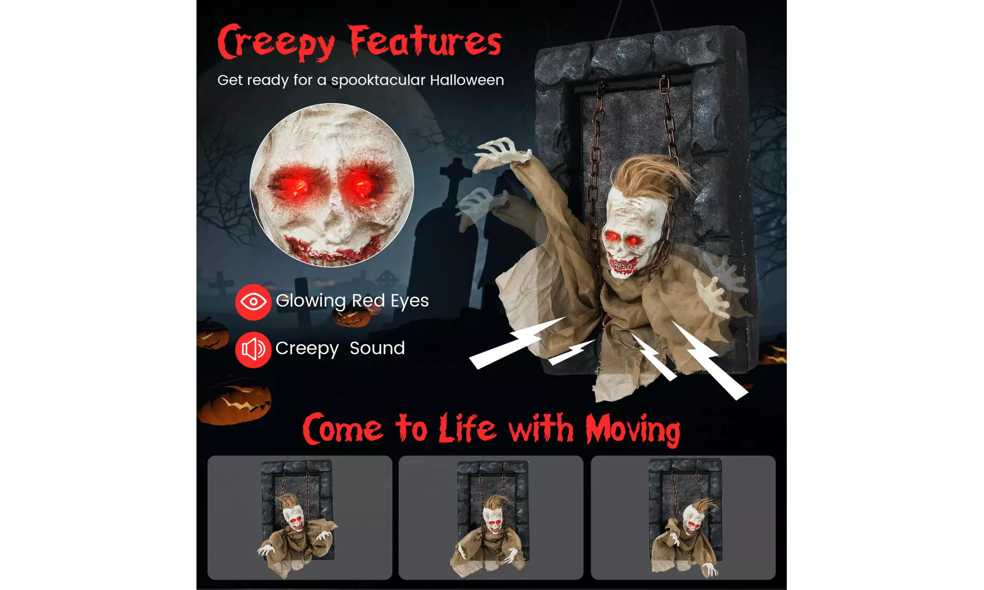 Animated Halloween Decorations: Bring Your Yard to Life by Costway