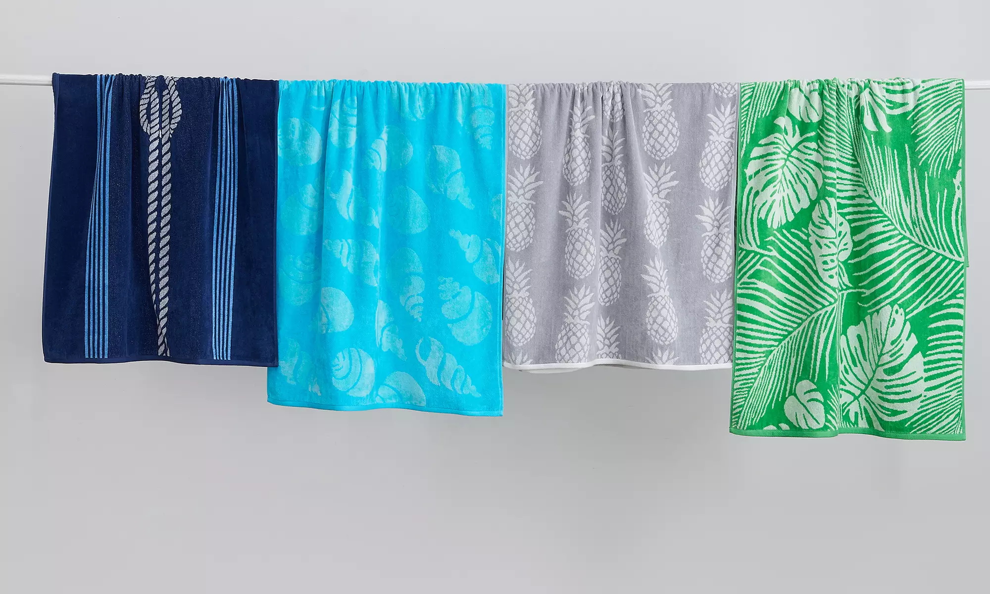 Two-Pack FreshFolds 100% Cotton Printed Beach Towel