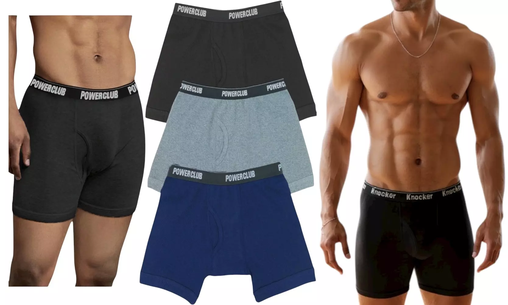 ToBeInStyle Men's Multi-Pack Of Assorted Cotton Boxer Brief Shorts