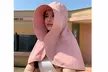 Women Sun Hats Protection Wide Brim Shawl Hat Fishing Hat UV Beach Hats - Second Medium