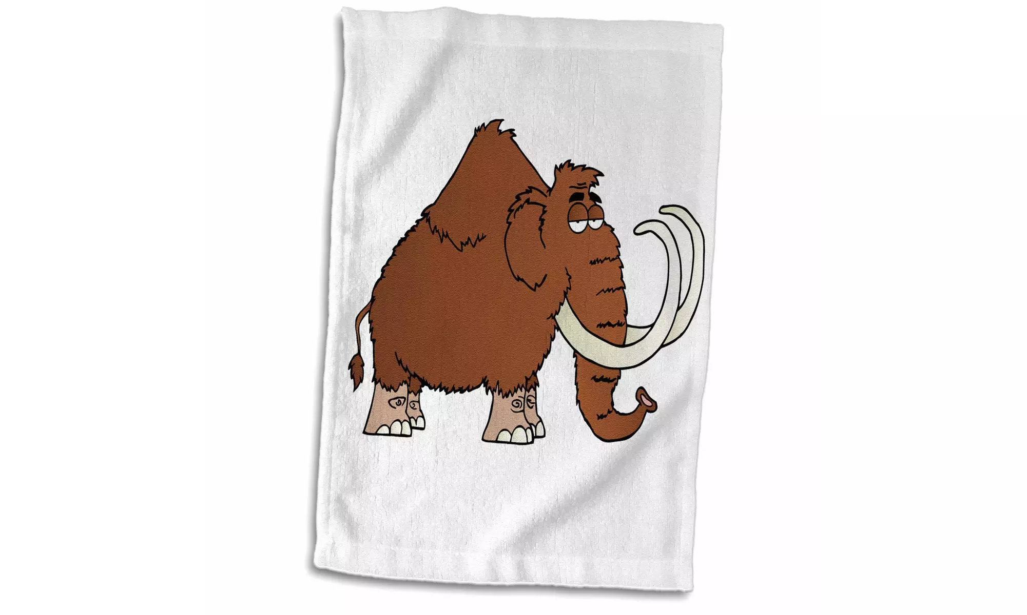  Towel - Funny Goofy Wooly Wooly Mammoth Animal Cartoon - 15 by 22-inches  - Primary Image