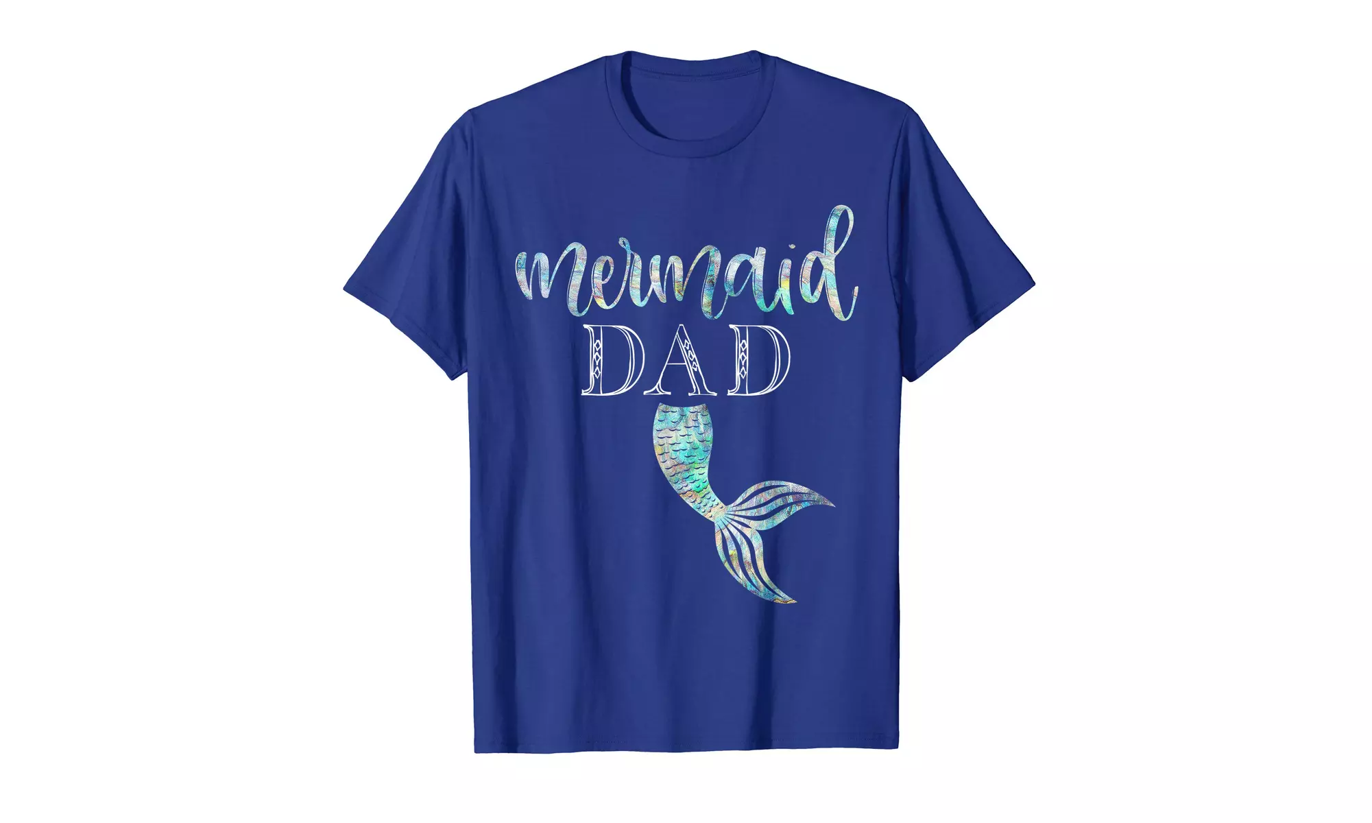 Mens Mermaid Dad Shirt Daughter Birthday Party Merman Gift Tee - Second Medium