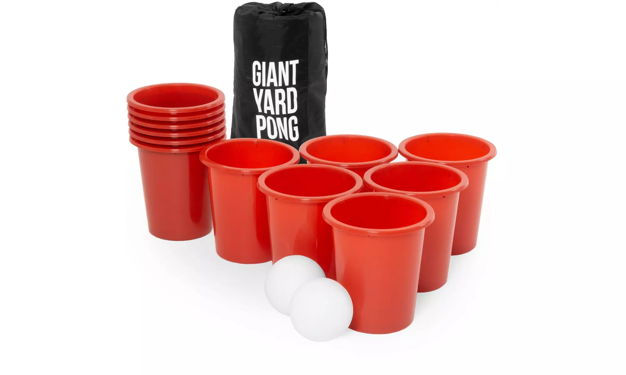 Play Platoon Giant Yard Pong Set - 12 Buckets & 2 Balls for Lawn Beer Pong Game - Primary Image
