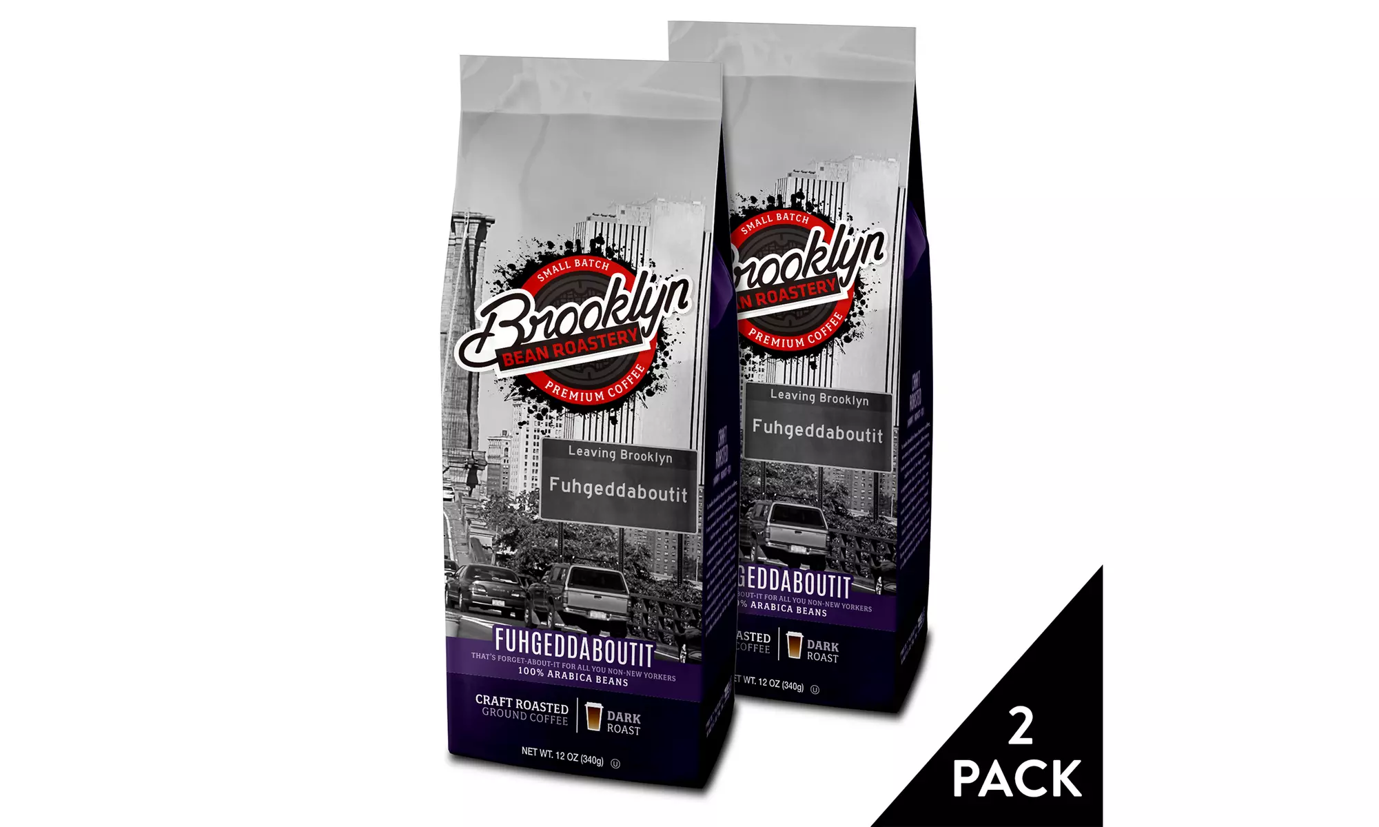 Brooklyn Bean Ground Coffee 12 Ounce Bags - 2 pk or 6 pk