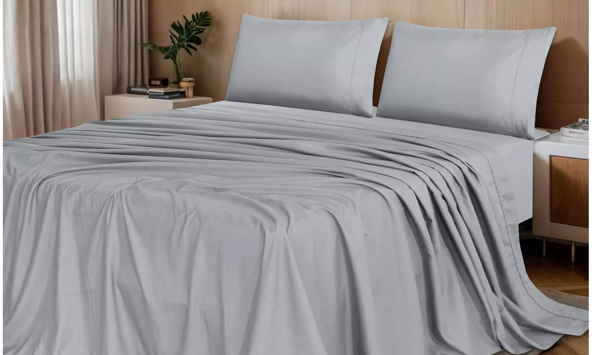 Ruvanti 1800 Series 4 Piece Microfiber Bed Sheet Set Soft Deep Pocket Sheet