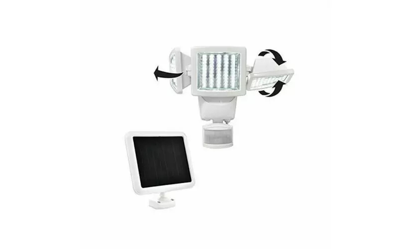 New Flood Light Sunforce 150 LED Head Solar Powered Motion Activated 1000 Lms  - Second Medium