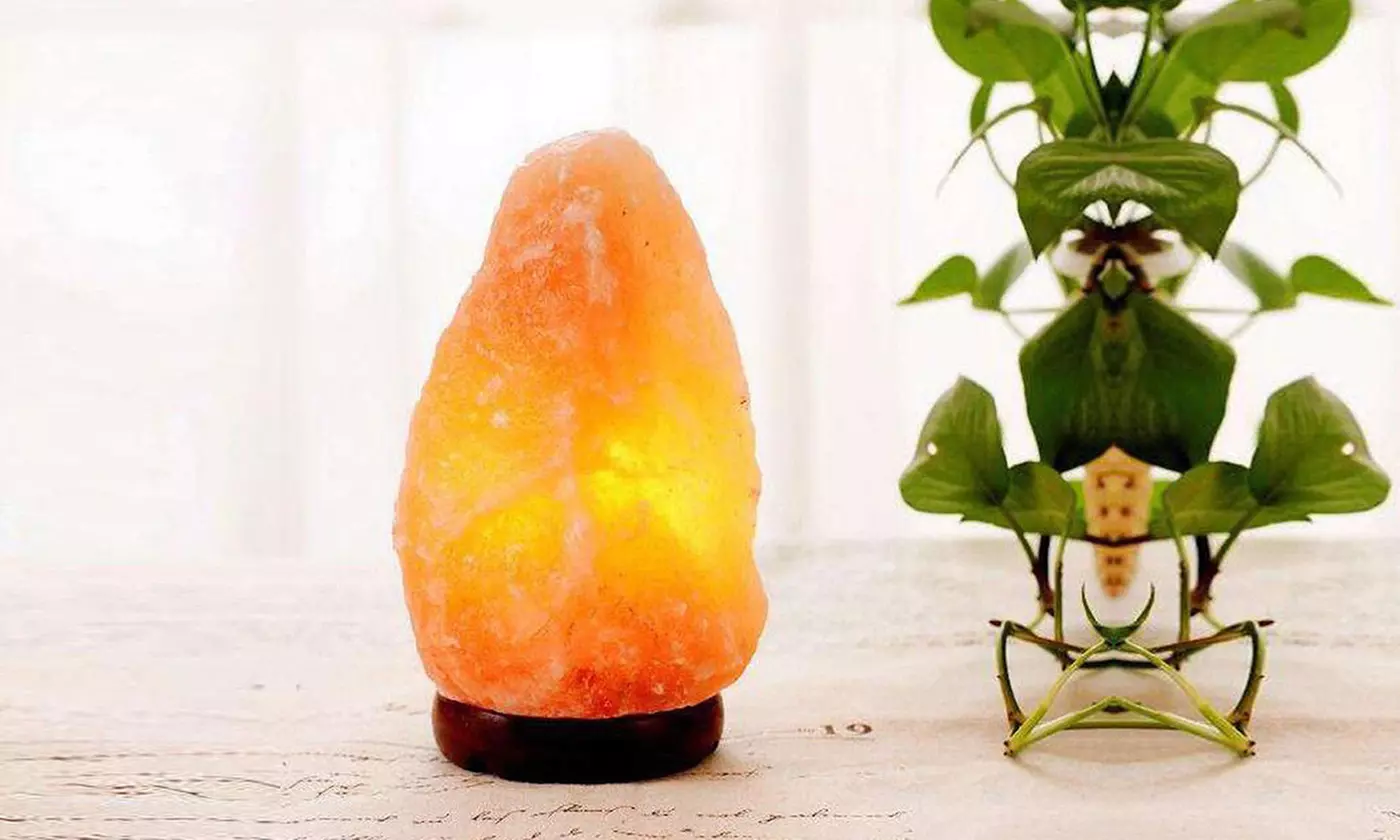11lbs Crystal Himalayan Rock Night Light Air Purifier Salt Lamp - Primary Image