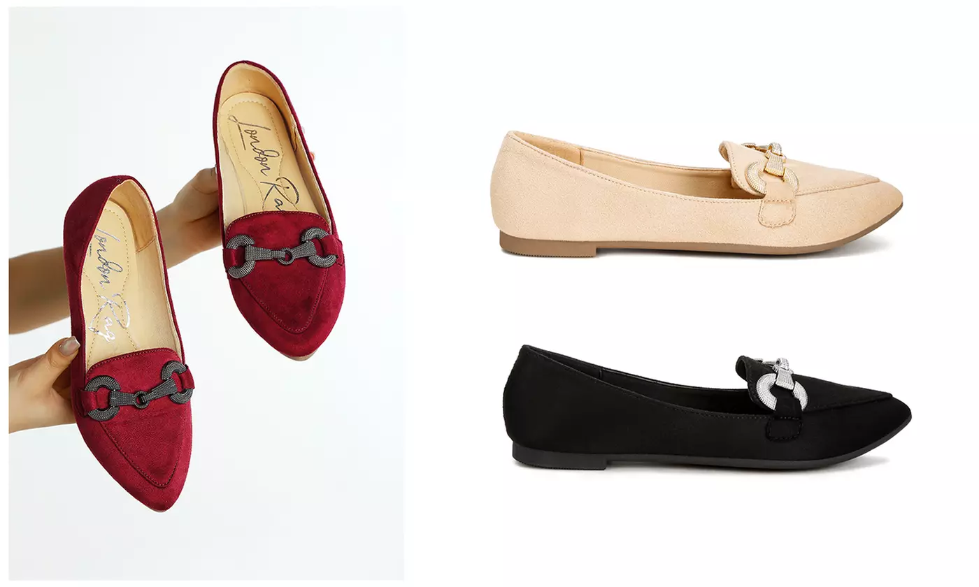 London Rag Fembot Horsebit Detail Flexible Loafers