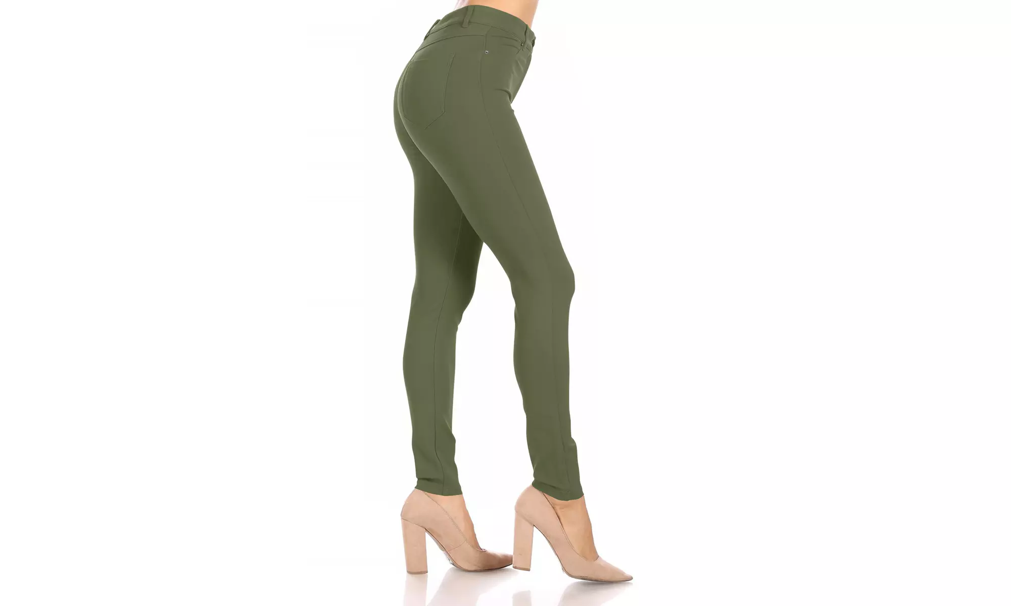 Women's Casual Skinny Ponte Mid-Rise Pants