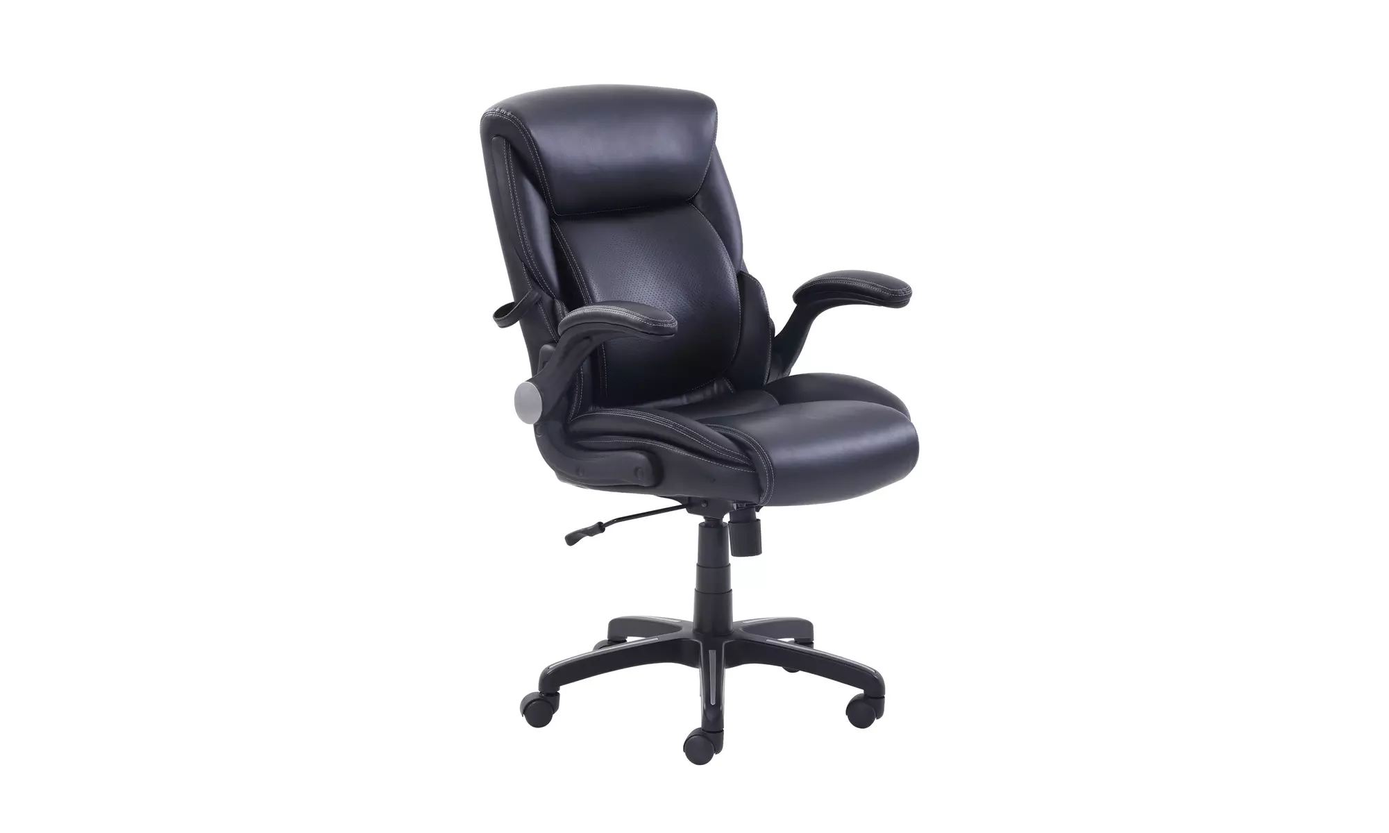 Serta AIR Lumbar Bonded Leather Manager's Office Chair, Black - Second Medium