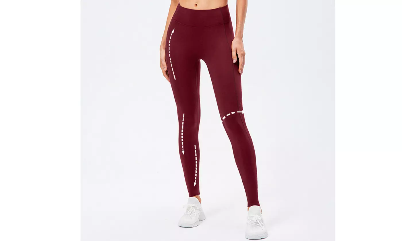 LESIES Women's Active Fleece Lined Leggings with Phone Pocket S-2x