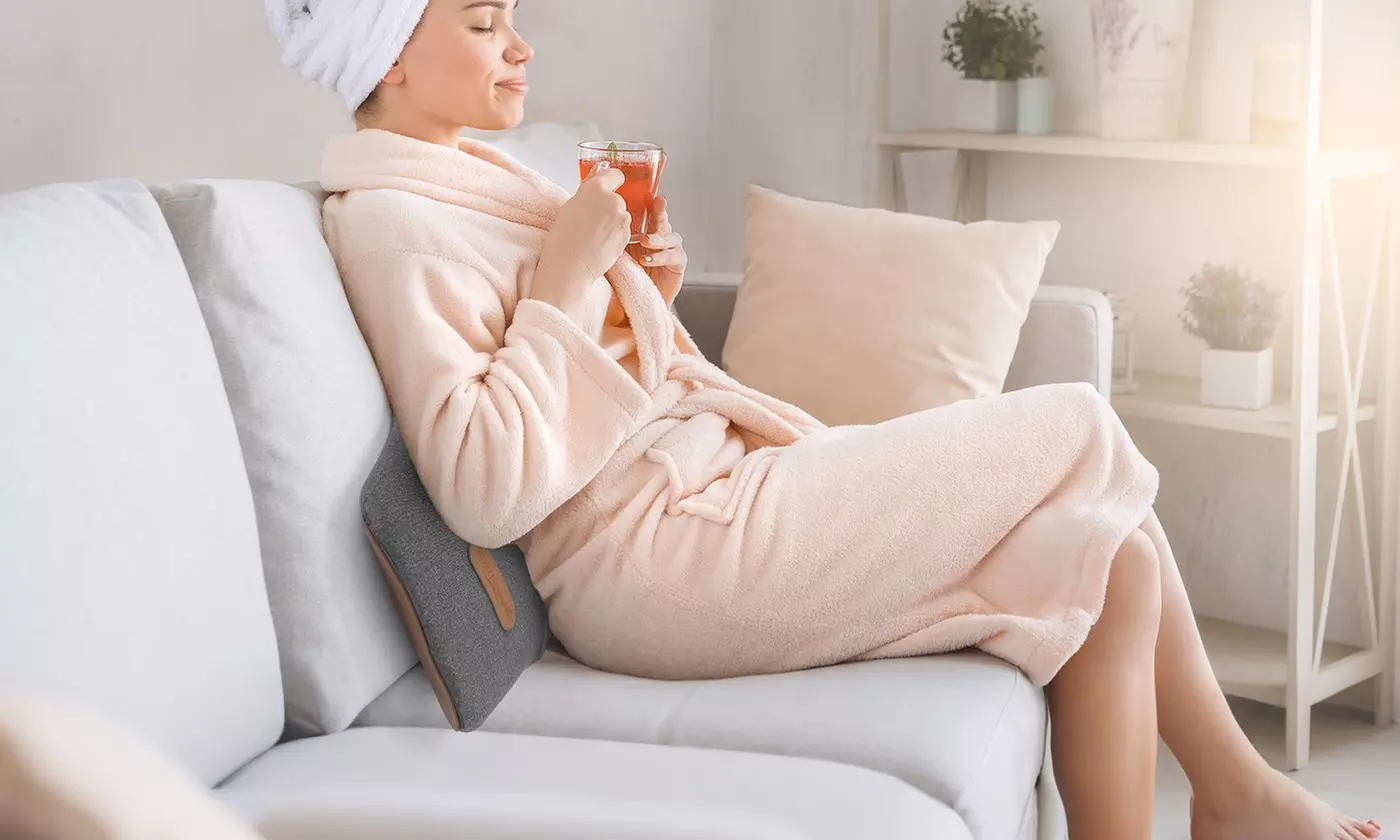 Massage Heated Neck & Lumbar Support Pillow Set