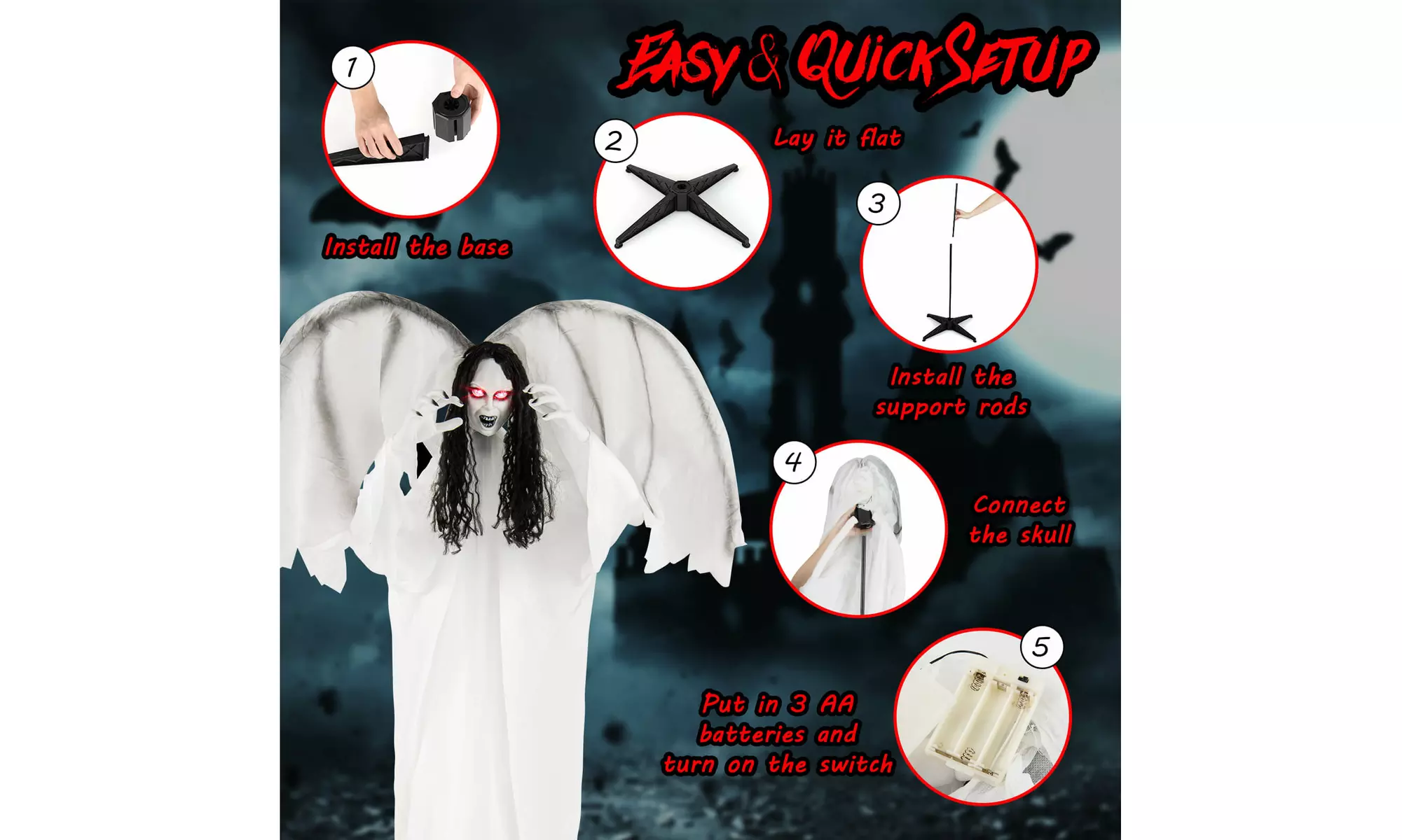 Animated Halloween Decorations: Bring Your Yard to Life by Costway