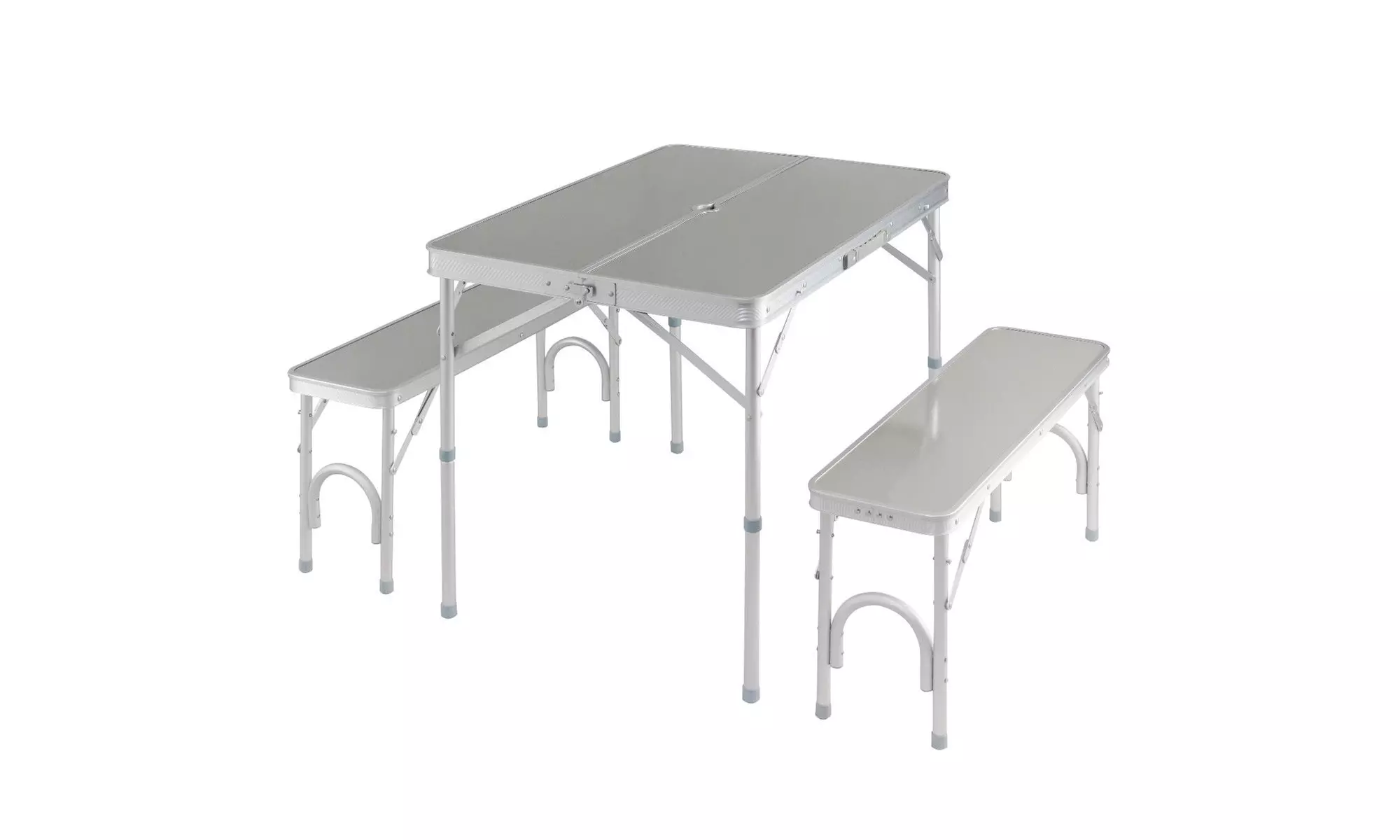 Aluminum Portable Folding Picnic Table Camping Suitcase w/ Bench 4 Seat Outdoor - Primary Image