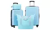 Four-Piece Luggage Set with Bags Expanable Spinner Wheels Suitcase