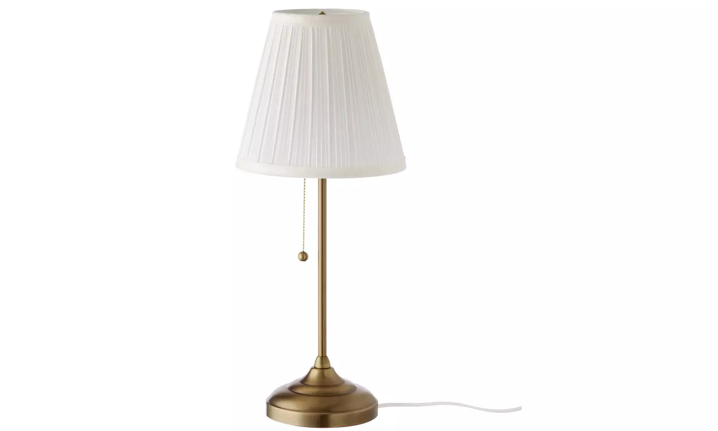 Nickel-Plated White Arstid Table Lamp - Second Medium