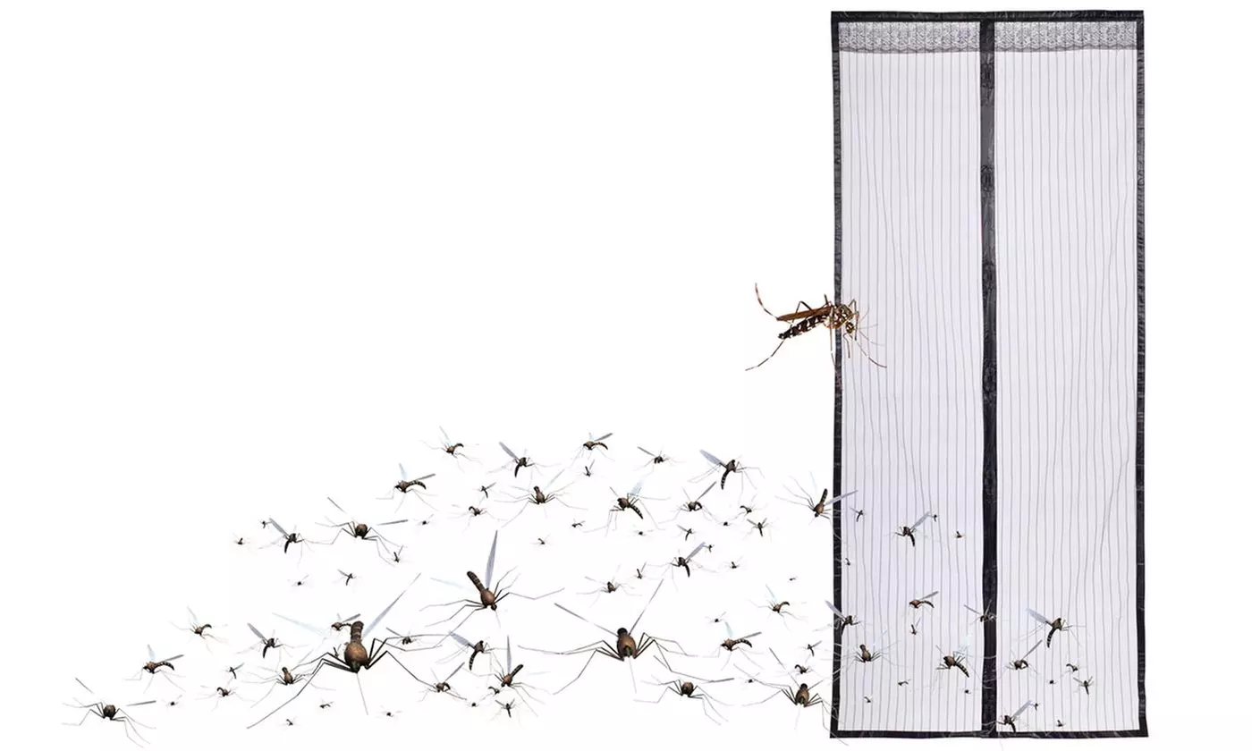 Door Mesh with magnets Anti Mosquito Bug Curtain - Primary Image