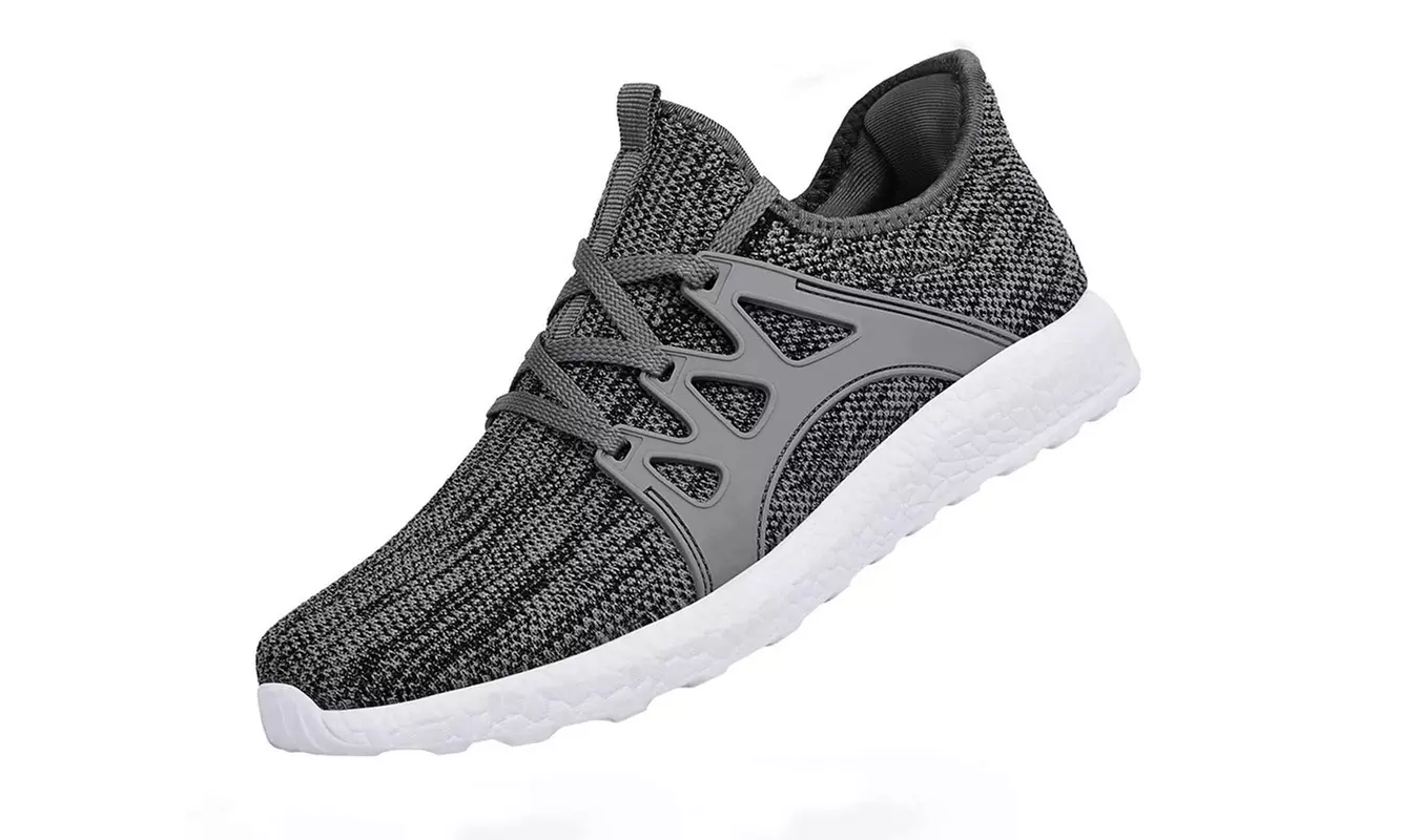 Braveman Men's Lace-Up Knit Running Shoes Athleisure Sneakers