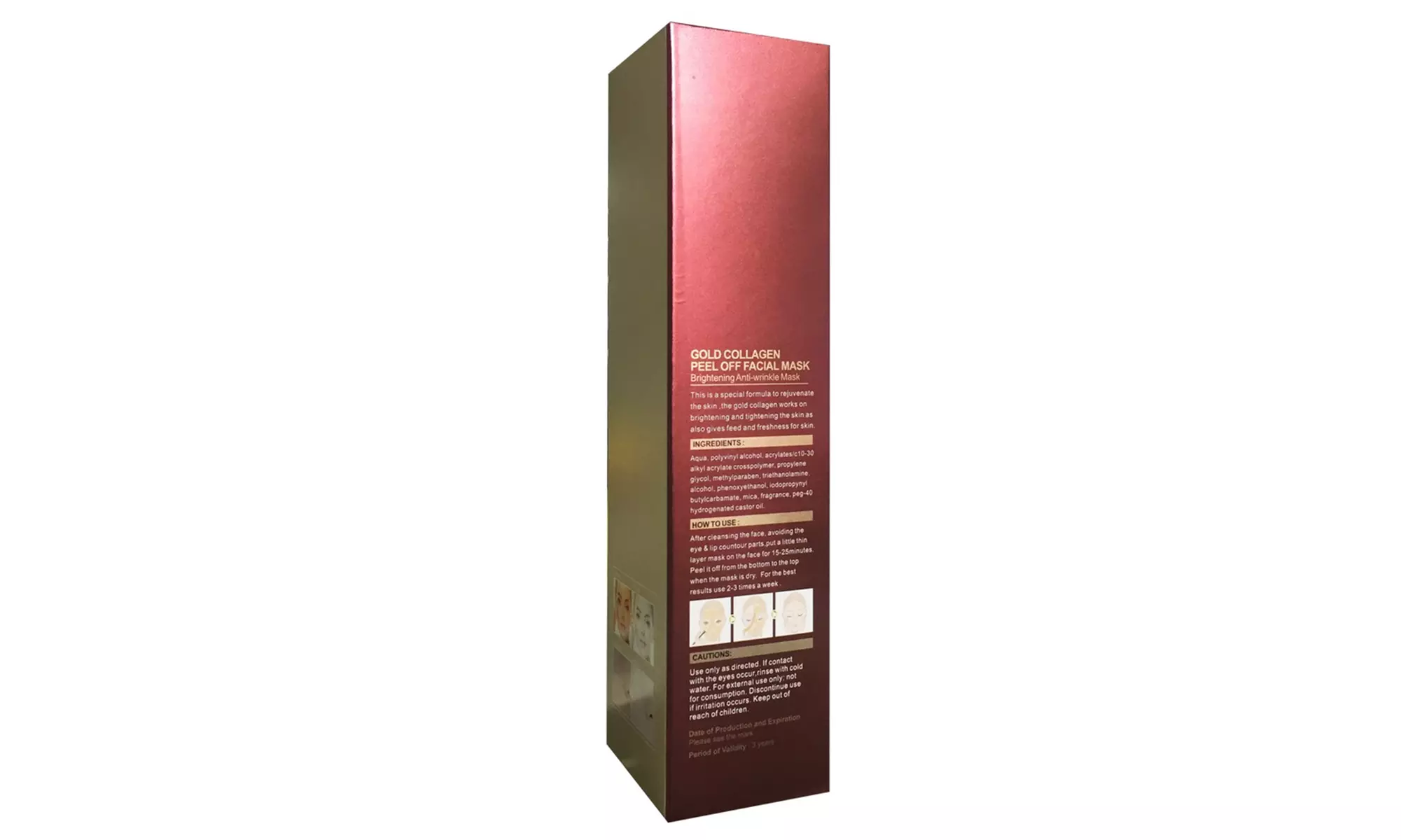 TECHAMOR Gold Collagen Peel off Facial Mask Britening Witening - Second Medium