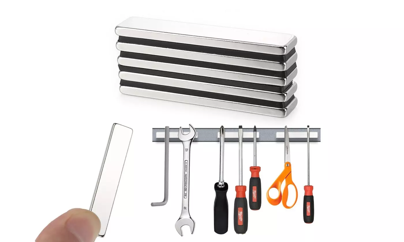 Pack of 5 Powerful Rare Earth Magnets for Fridge, Garage, Kitchen, Craft, Office - Primary Image