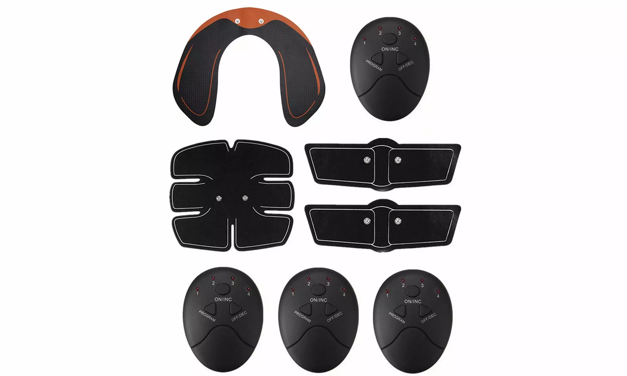 Electric Muscle Toner EMS Machine Wireless Toning Belt 6 ABS Fat Burner Butt - Primary Image