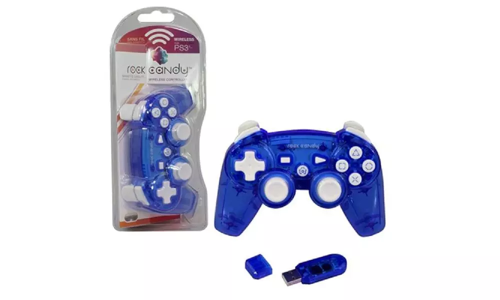 Rock Candy Wireless Controller For Playstation 3 Blue - Primary Image