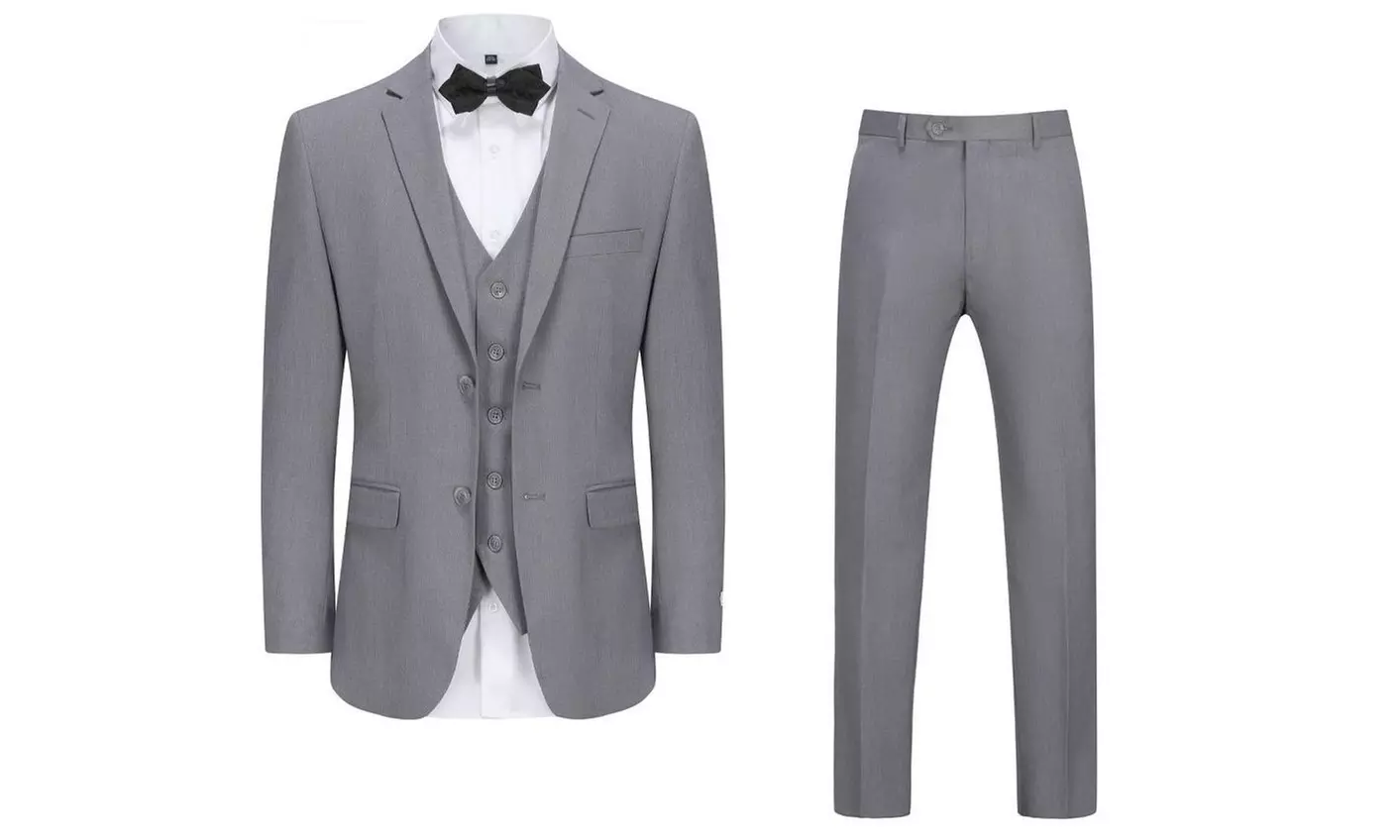 Men's Skinny Fit 3-Piece Suit (Black, Blue, Charcoal, Grey, Hunter Green)