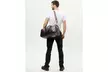 Weekender Duffle Bag with Separate Shoe Compartment - Faux Leather Travel Bag - Second Medium