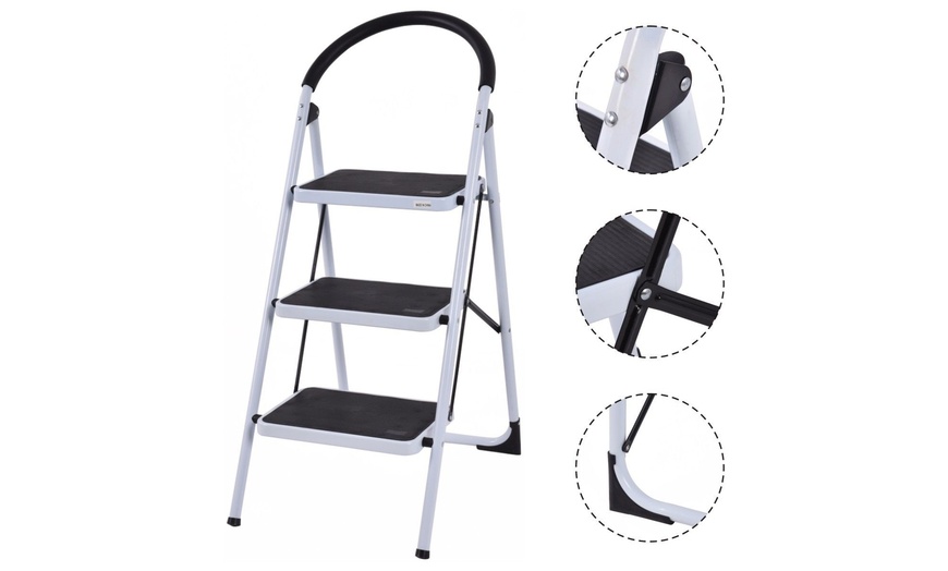 Up To 39% Off On Costway Foldable 3 Step Ladde... | Groupon Goods