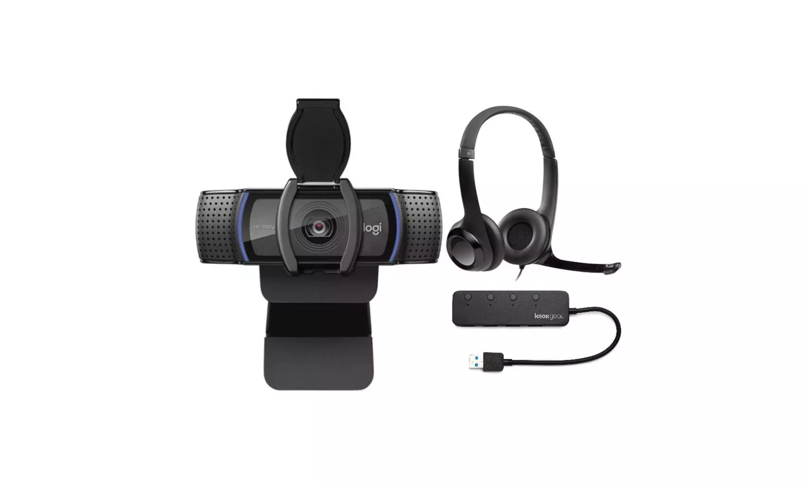 Logitech C920S Pro HD Webcam with H390 USB Headset with Mic Bundle - Primary Image