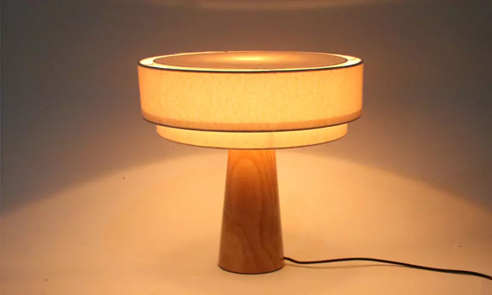 Euro Style Home Décor Rubber Wood Table Lamp - Primary Image