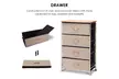 4-Drawer Fabric Storage Organizer Unit Side Table Dresser Cabinet W/Wheels - Second Medium