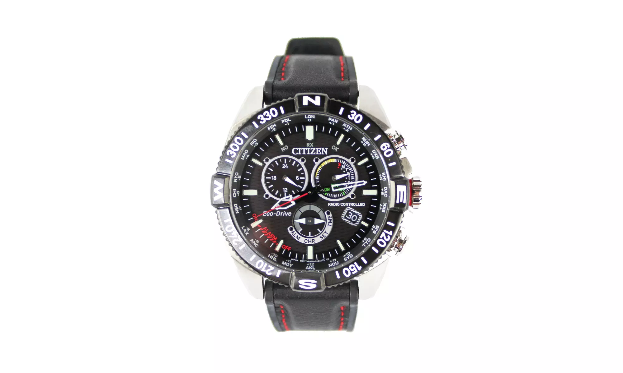 CItizen (CB5841-05E) Promaster Navihawk A-T Eco-Drive Black/Red Watch - Primary Image