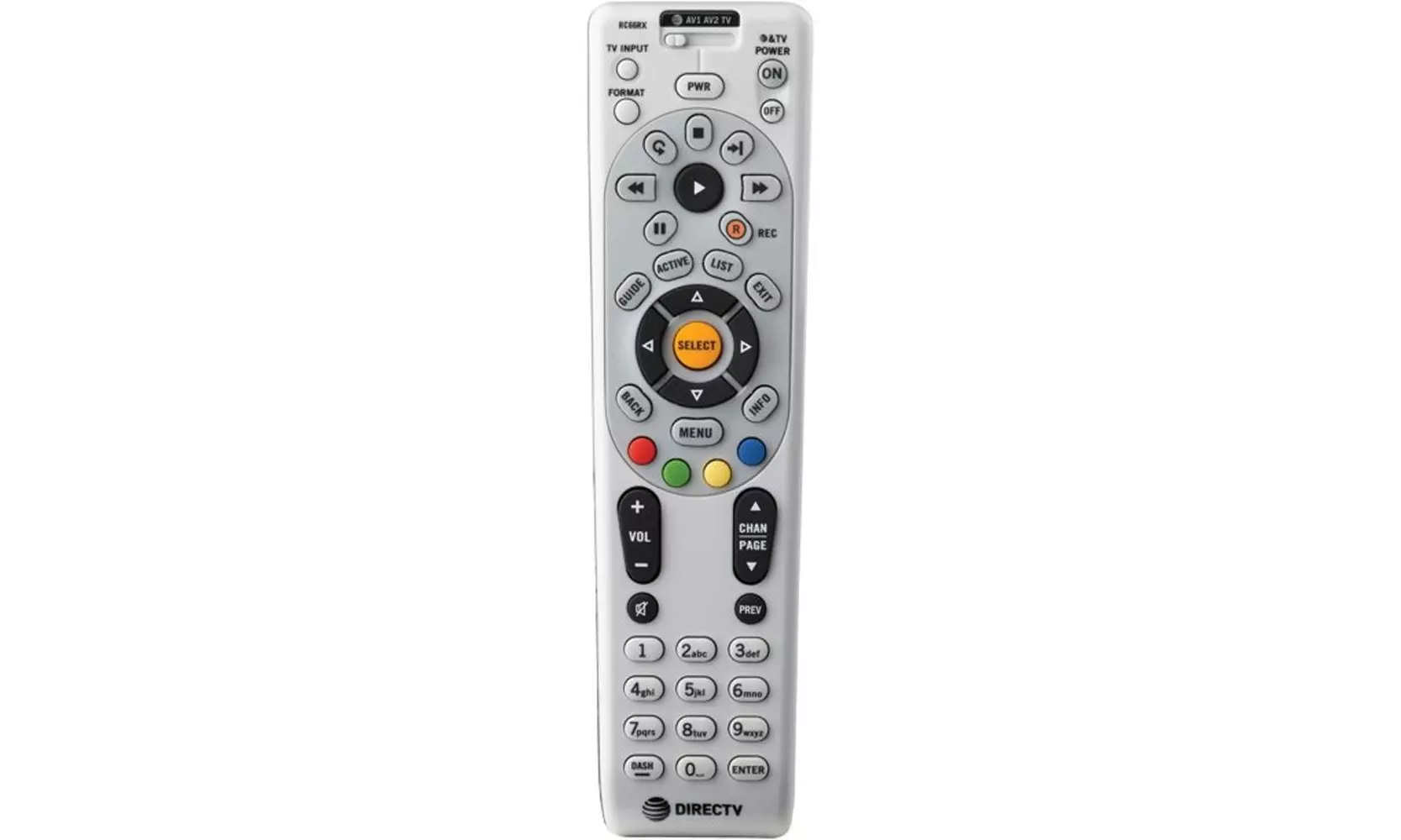 DIRECTV RC66RX IR/RF Remote Control w/Batteries RC66RBX NEW - Primary Image