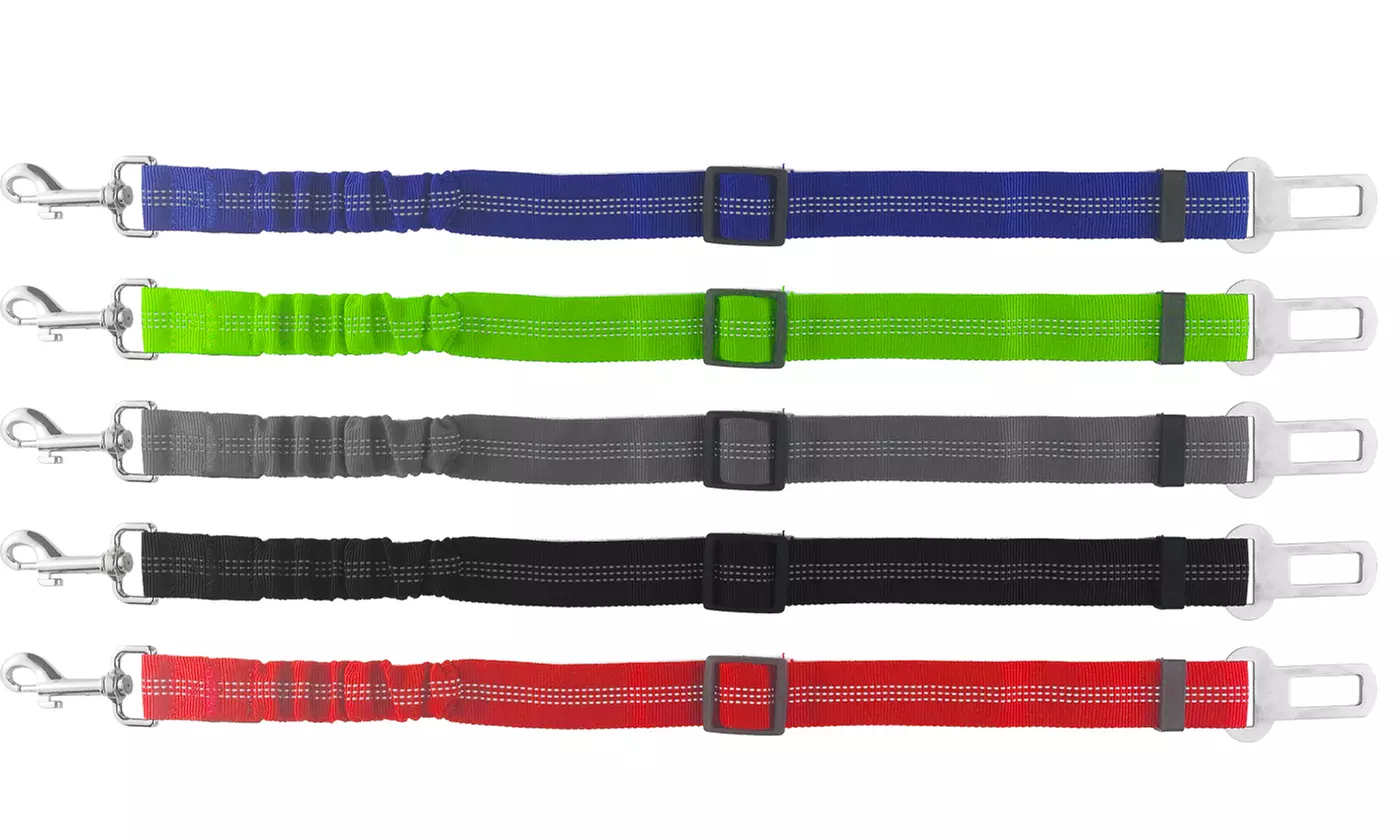 Elastic Pet Dog Cat Car Safety Seat Belt Leash Adjustable Nylon Seatbelt Strap
