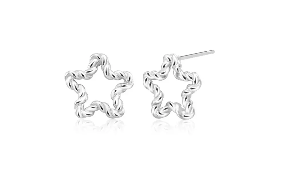 Star Twirled Stud Earrings - Primary Image