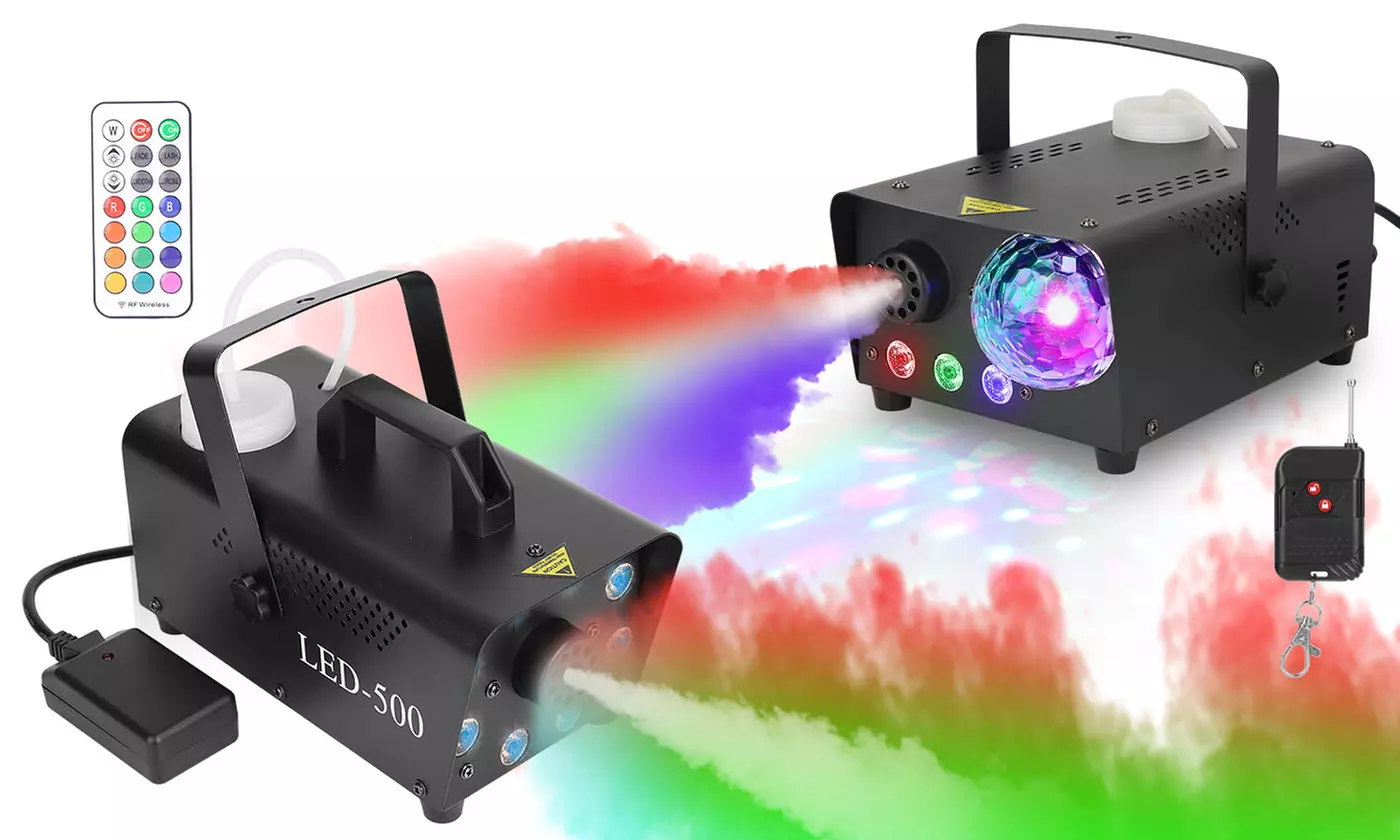 iMounTEK RGB LED Fog Machine with Remote Control for Parties and Events