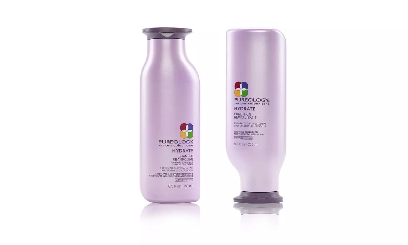 Pureology Hydrate Shampoo 9 oz, Hydrate Conditioner 9 oz Set - Primary Image