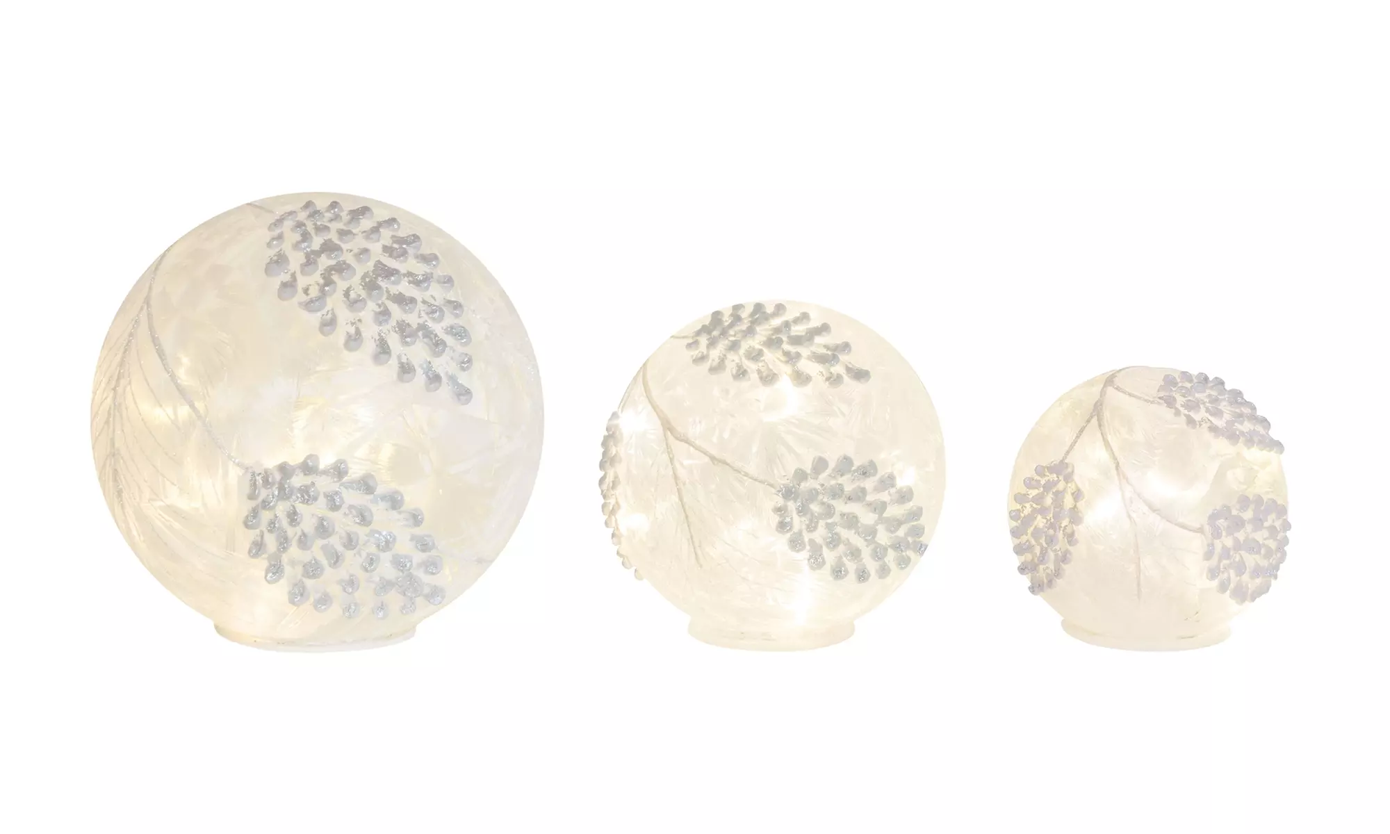 Pine Cone Globes/Timer (Set of 3) 4.5"H, 6"H, 8"H Glass - Second Medium