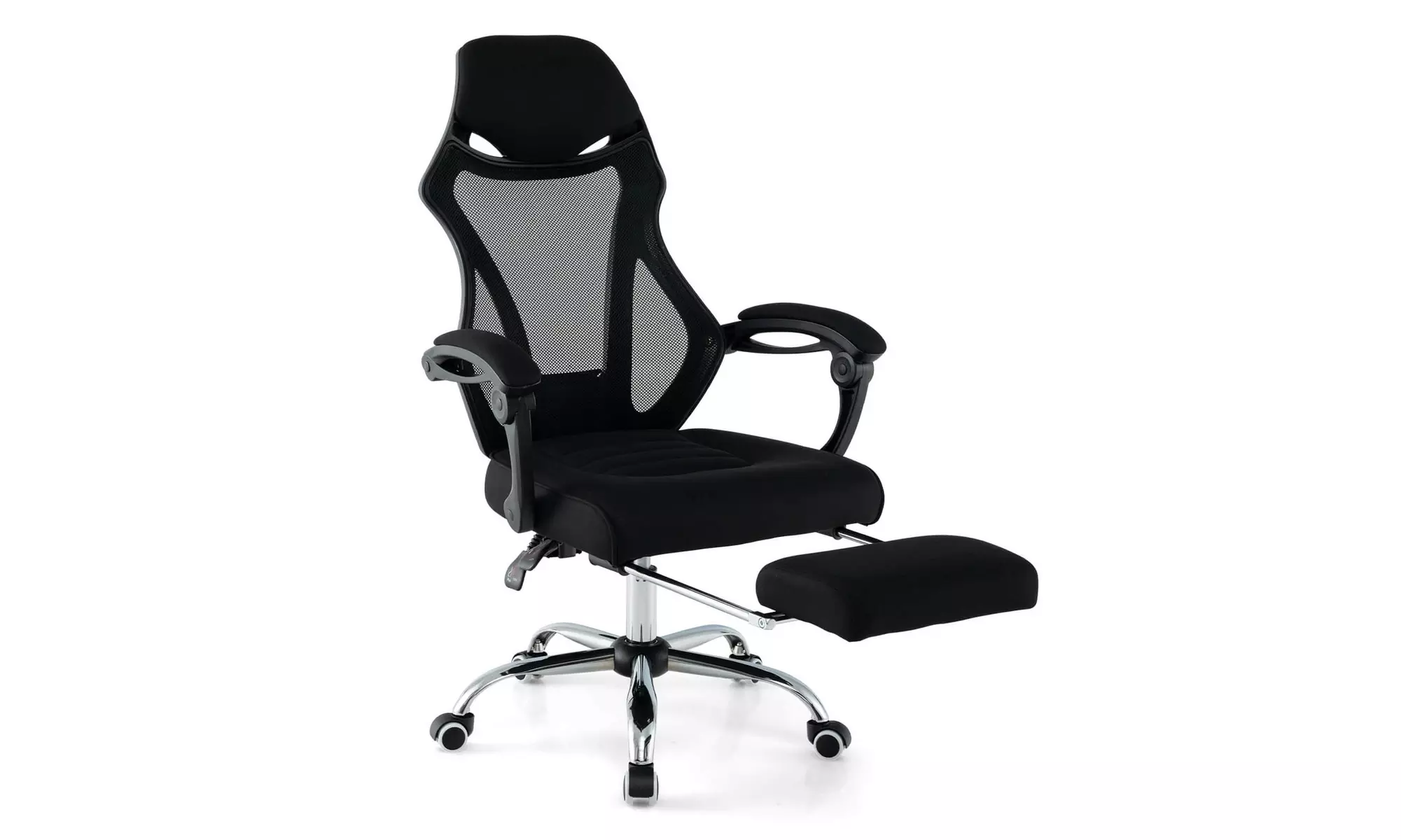 Costway Ergonomic Mesh Office Chair with Footrest Height-Adjustable Backrest