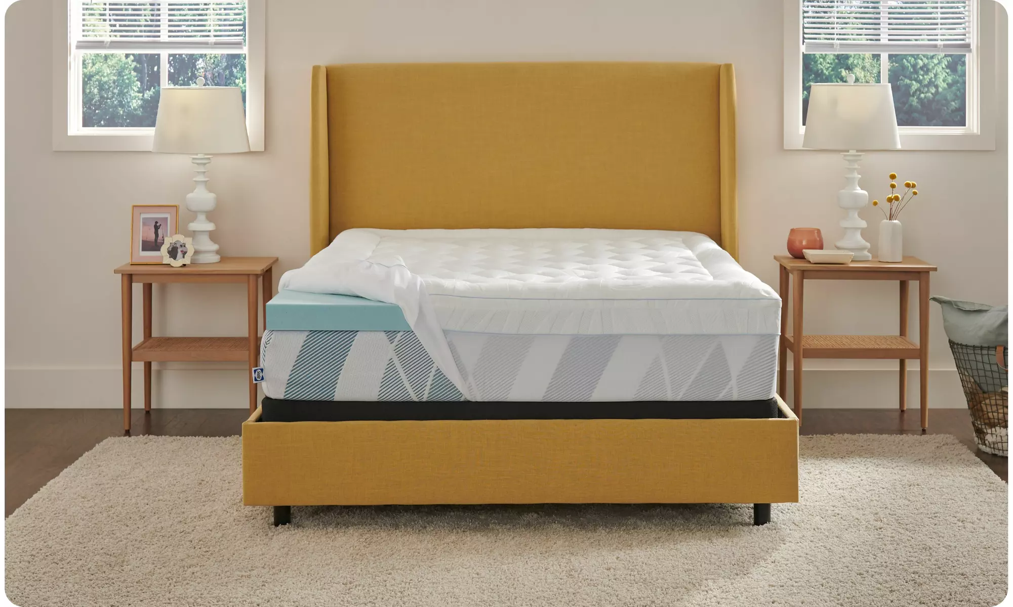 Sealy Dreamlife 3" Gel Memory Foam Mattress Topper | 1" Quilted Cooling Cover