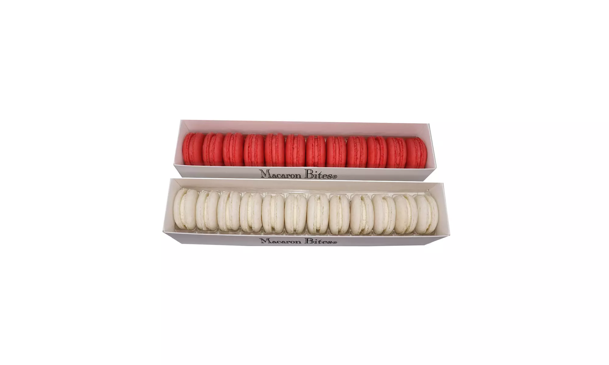 24 Pieces Macaron Bites Red Velvet and Vanilla Macaron Cookie Gift Box 