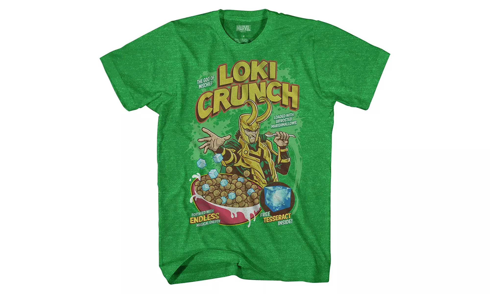 Marvel Loki Charms Cereal Thor Avengers Comics Adult Mens Graphic Tee T-Shirt - Primary Image
