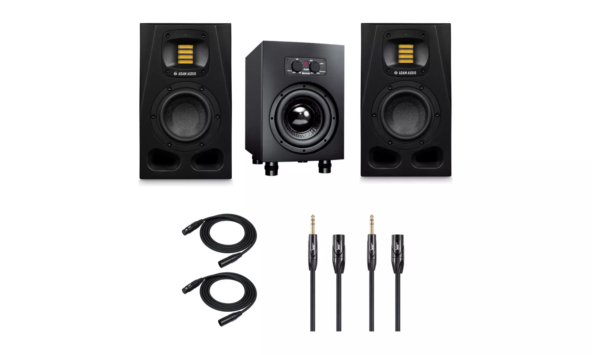 ADAM Audio A4V 2-Way Studio Monitor (Pair) with Studio Subwoofer and Cables - Primary Image