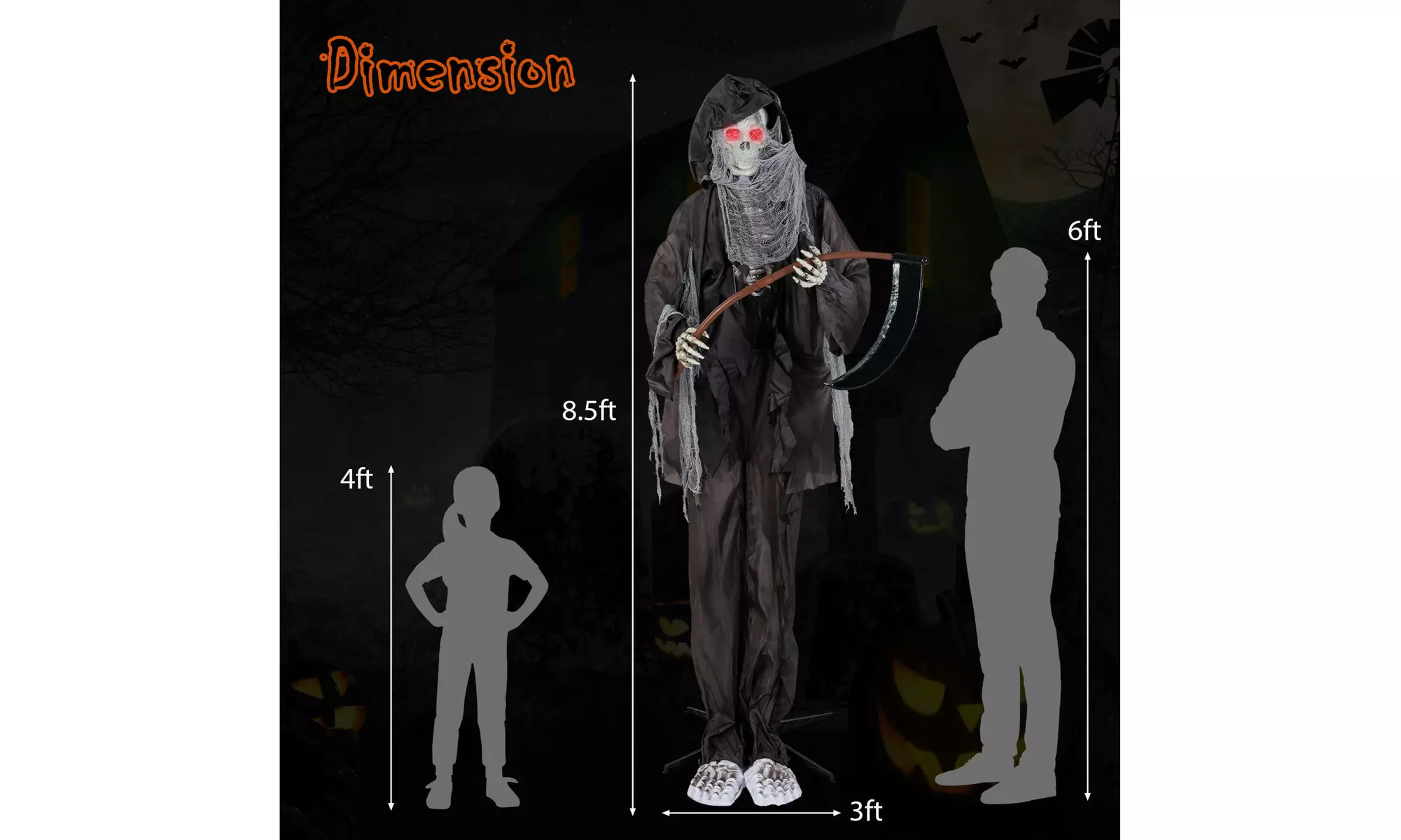 Animated Halloween Decorations: Bring Your Yard to Life by Costway