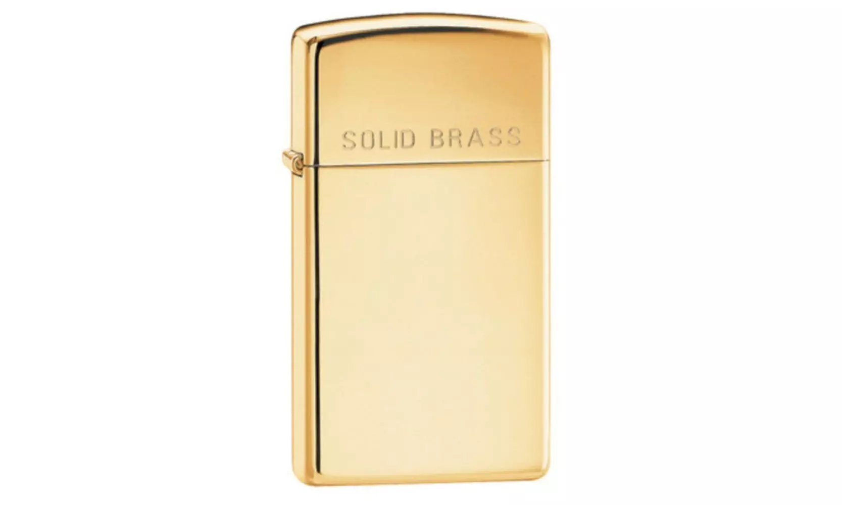 Zippo Slim Solid Brass Engraved Lighter, High Polish Brass Genuine Lighter  - Primary Image